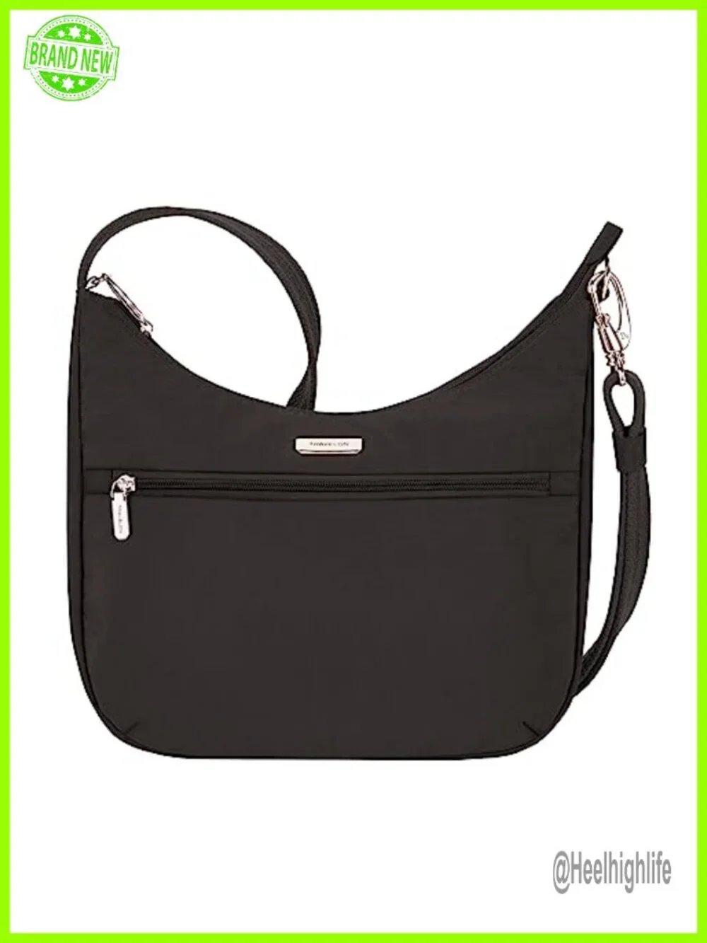 Anti-Theft East/West Hobo Bag with RFID Blocking-Slash Resistant